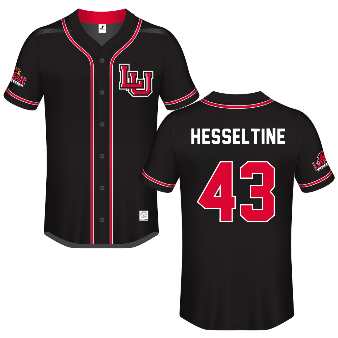 Lamar University Black Button-Down Jersey - #43 Hunter Hesseltine