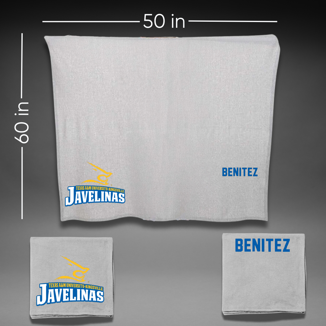 Texas A&M University-Kingsville TF and XC Gray Javelinas Blanket - Jose Benitez