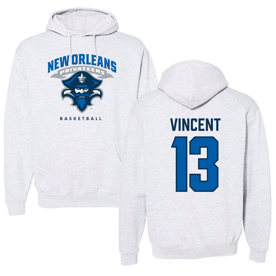 University of New Orleans Basketball Gray Hoodie - #13 Jamond Vincent