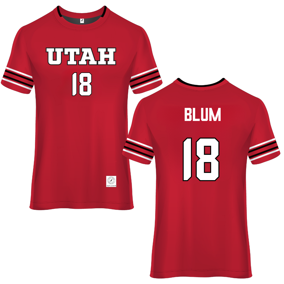 University of Utah Red Soccer Jersey - #18 Lilliah Blum