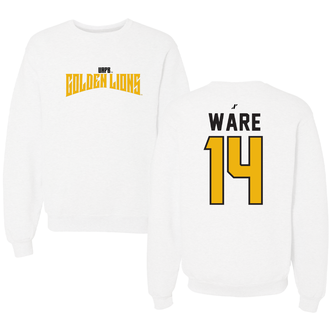 University of Arkansas-Pine Bluff Softball White Classic Crewneck - #14 Naiyestlie Ware