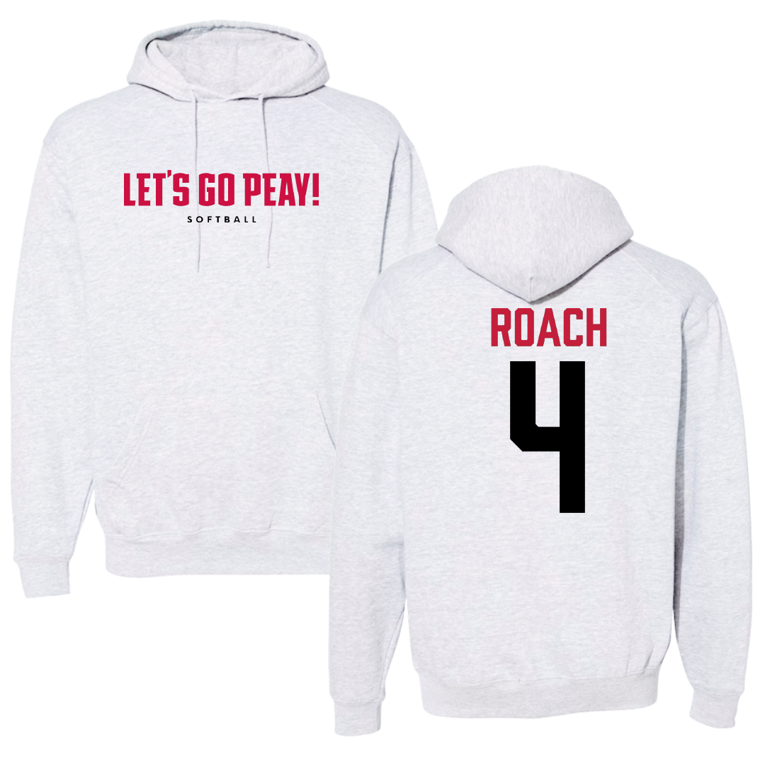 Austin Peay State University Softball Gray Hoodie - #4 Raylon Roach