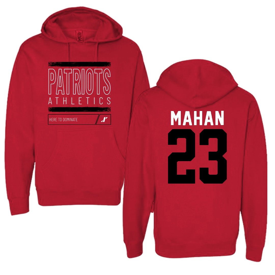 Dallas Baptist University Lacrosse Red Dominate Hoodie - #23 Devin Mahan