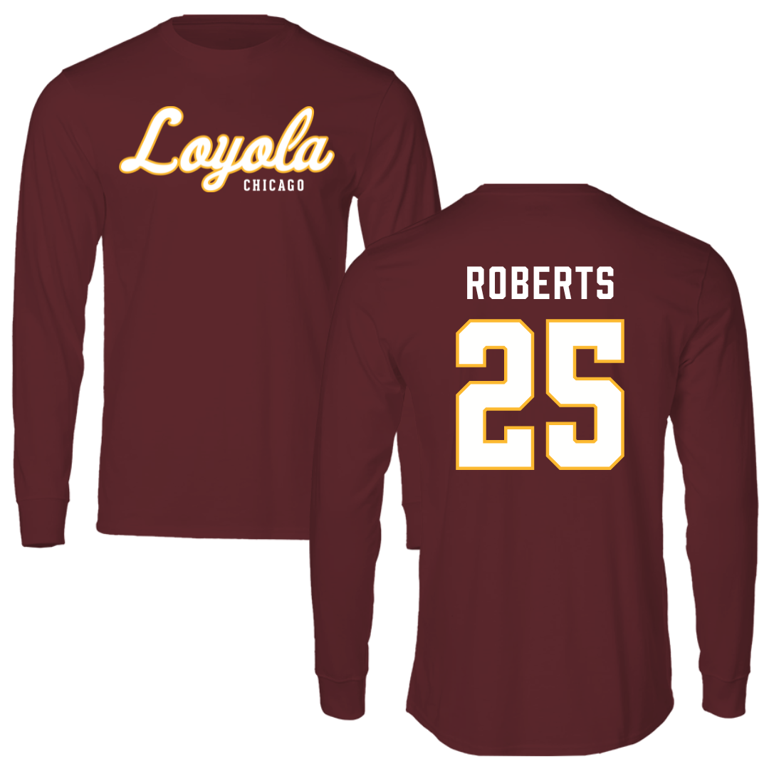 Loyola University-Chicago Soccer Maroon Long Sleeve - #25 Emily Roberts