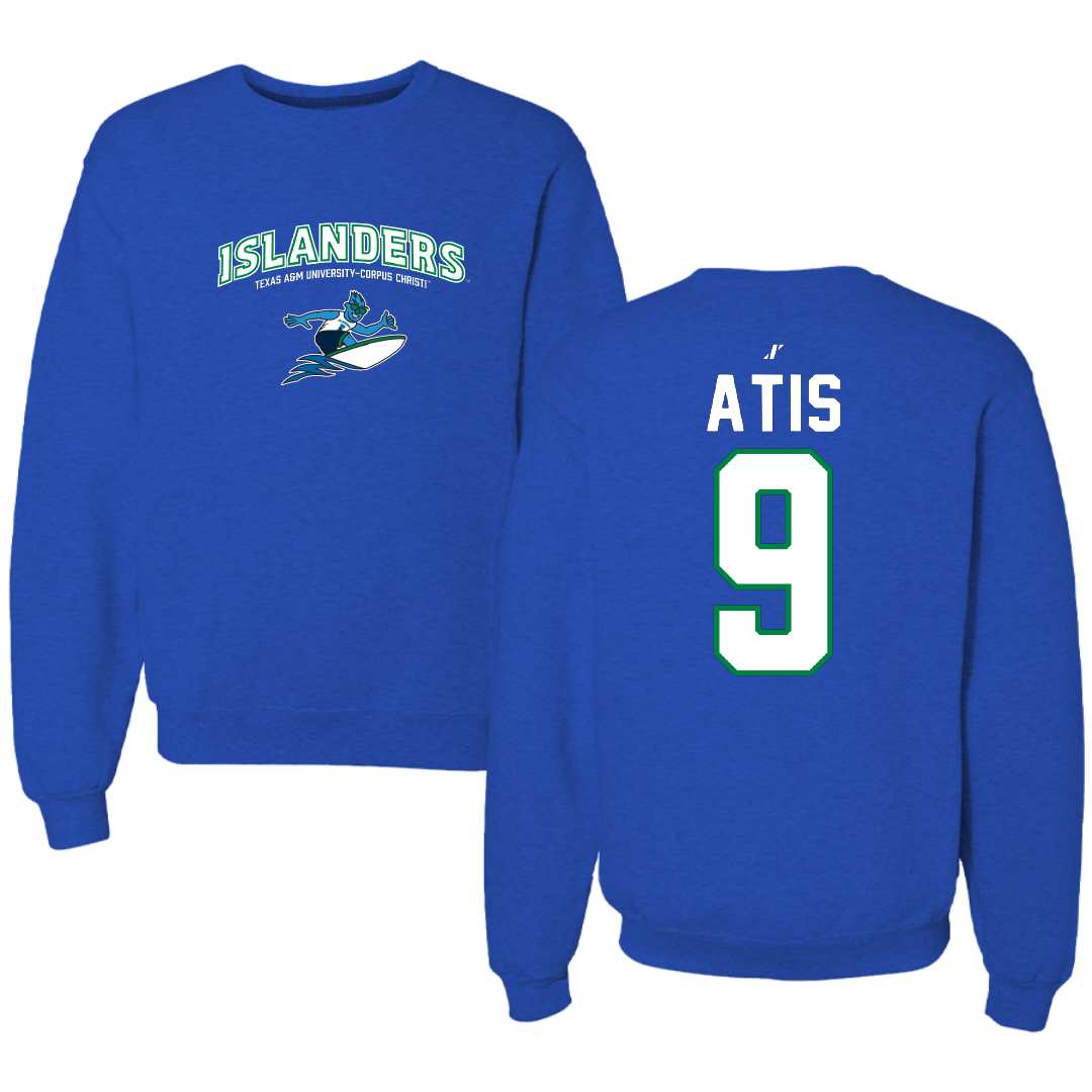 Texas A&M University-Corpus Christi Soccer Blue General Crewneck - #9 Mai-Lisa Atis