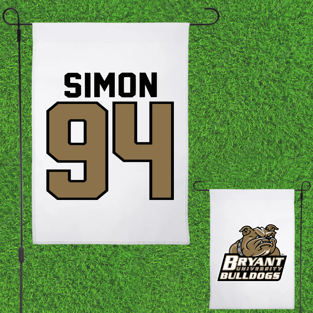 Bryant University Football White Garden Flag - #94 Jailynn Simon