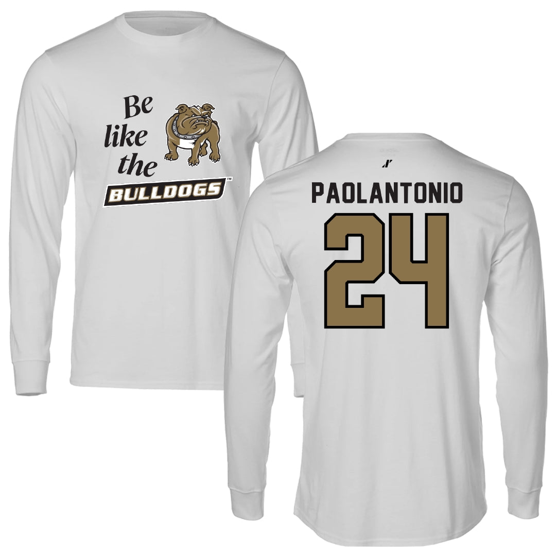 Bryant University Softball Light Gray Be Like Us Long Sleeve - #24 Caroline Paolantonio