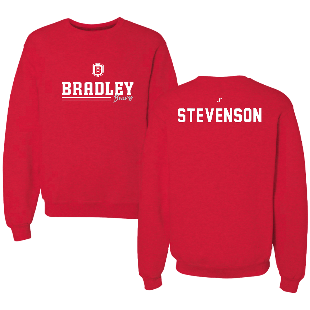 Bradley University Golf Red General Crewneck - Carter Stevenson