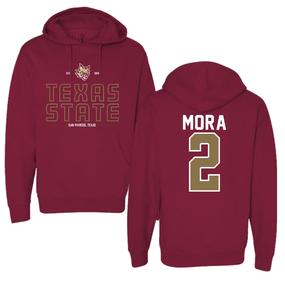 Texas State University Baseball Maroon General Hoodie - #2 Chase Mora