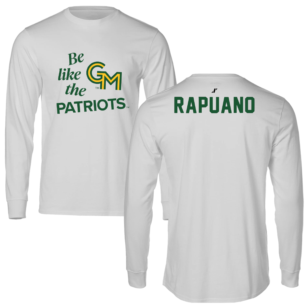 George Mason University Wrestling Light Gray Be Like Us Performance Long Sleeve - Michael Rapuano