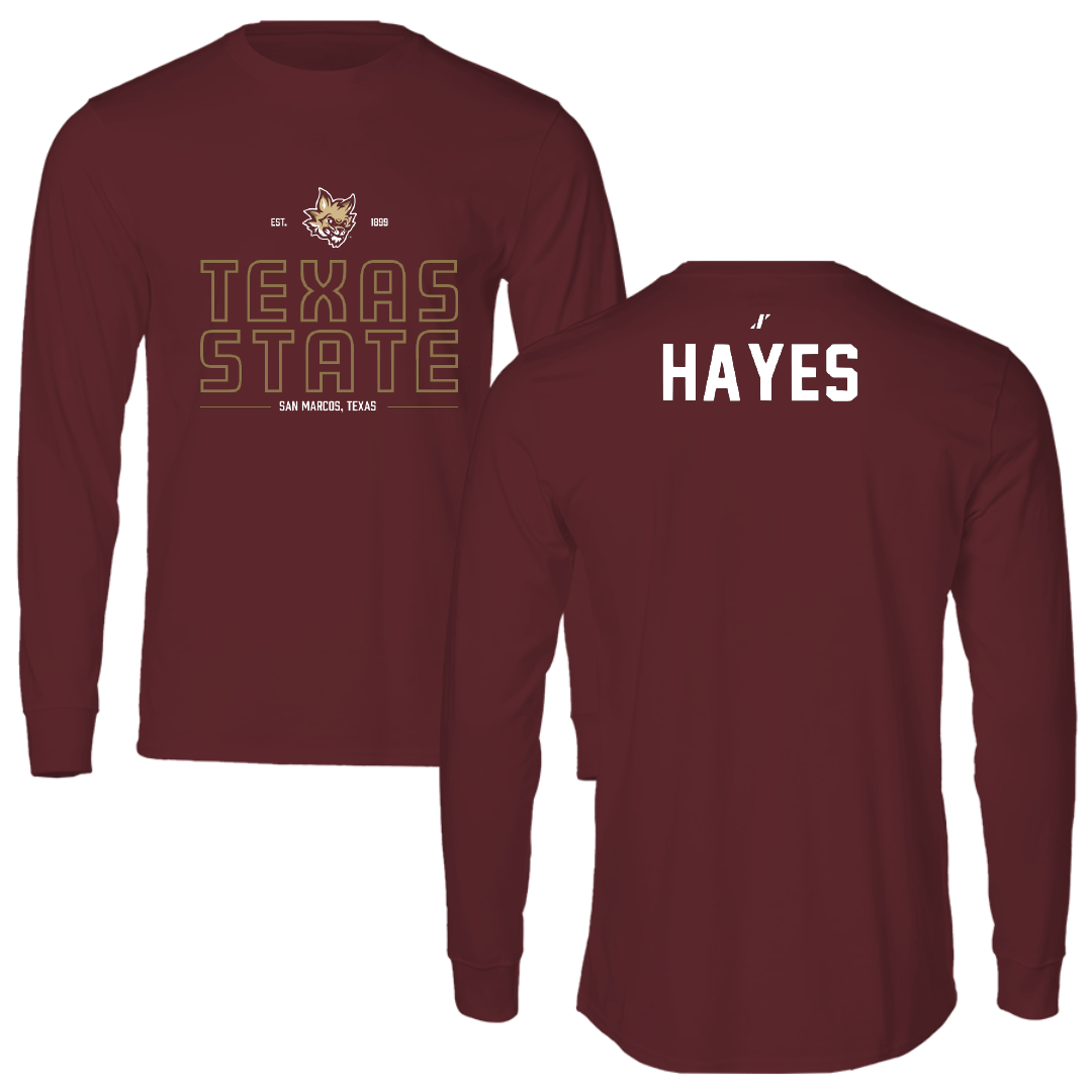 Texas State University TF and XC Maroon General Long Sleeve - Aiden Hayes