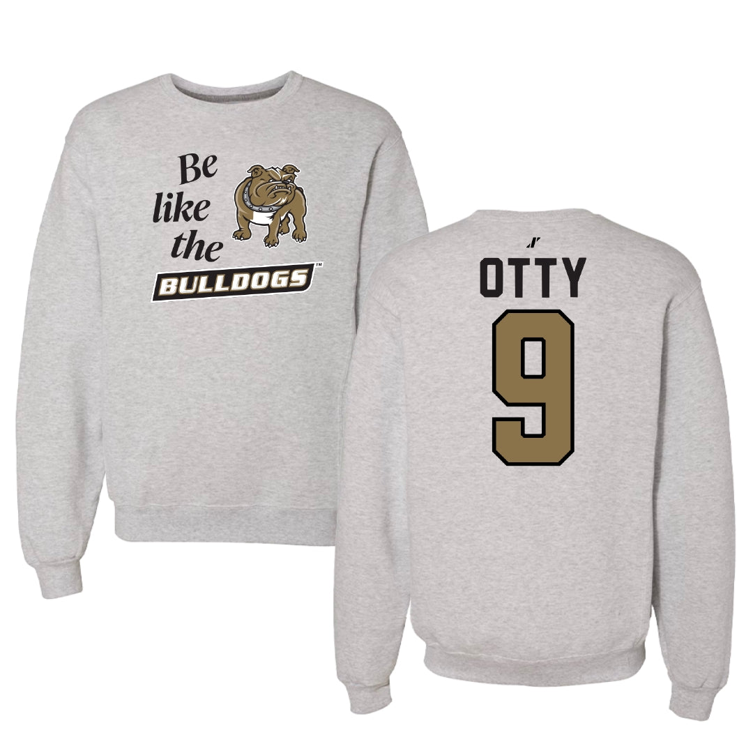 Bryant University Football Light Gray Be Like Us Crewneck - #9 Michael Otty