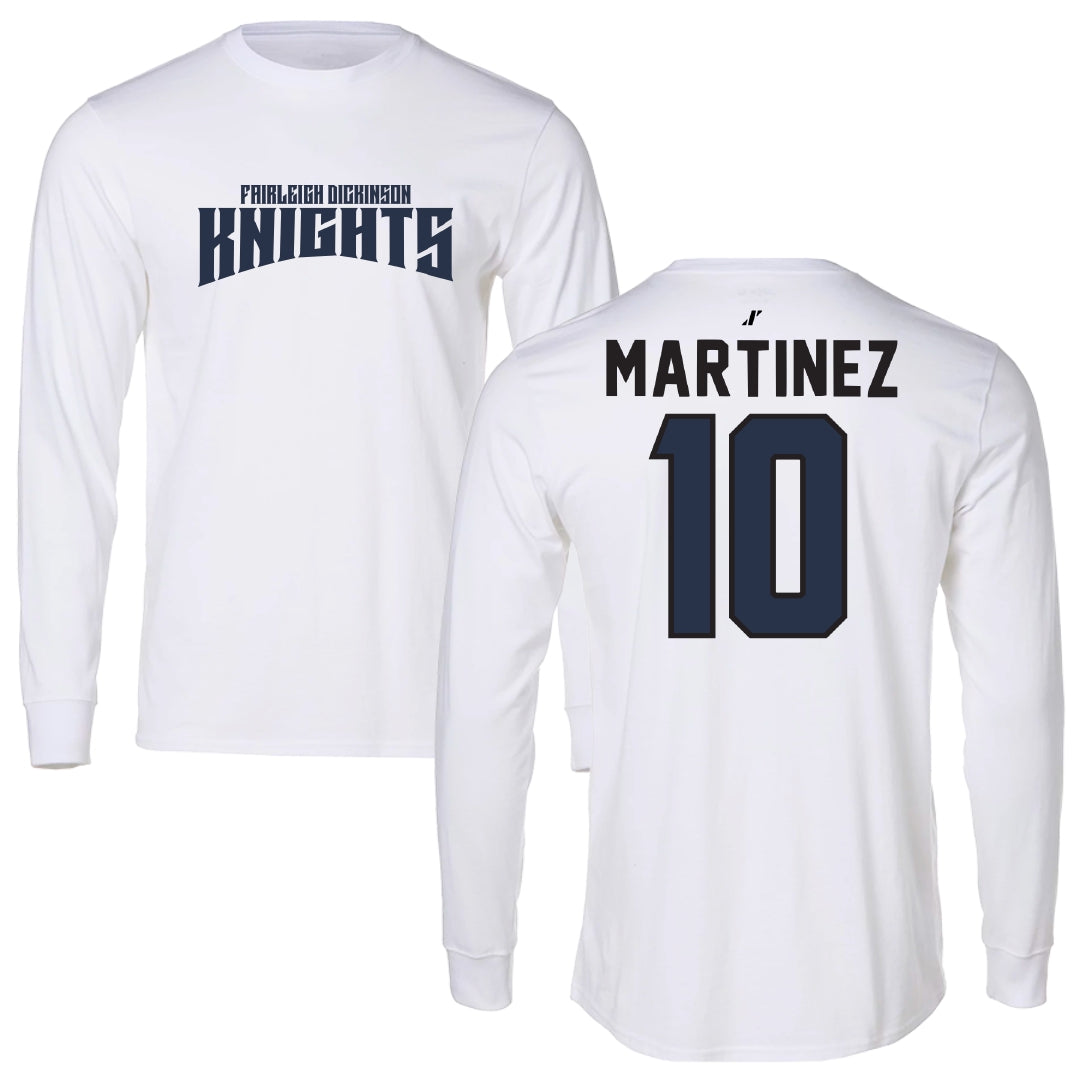 Fairleigh Dickinson University-Metropolitan Campus Soccer White Classic Long Sleeve - #10 Laura Martinez