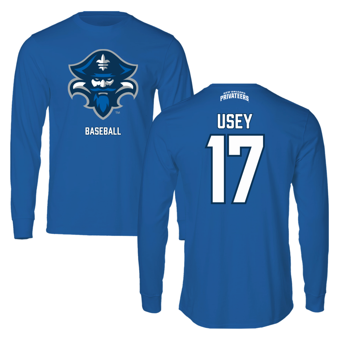 University of New Orleans Baseball Blue Long Sleeve - #17 Trey Usey