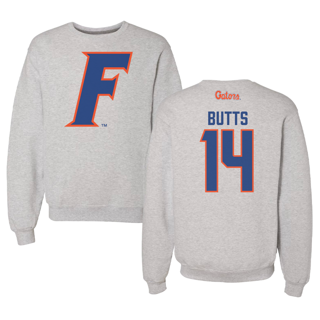 University of Florida Soccer Gray Crewneck - #14 Njeri Butts