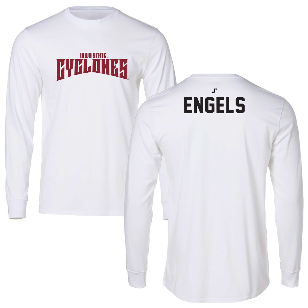 Iowa State University Gymnastics White Classic Performance Long Sleeve - Morgan Engels