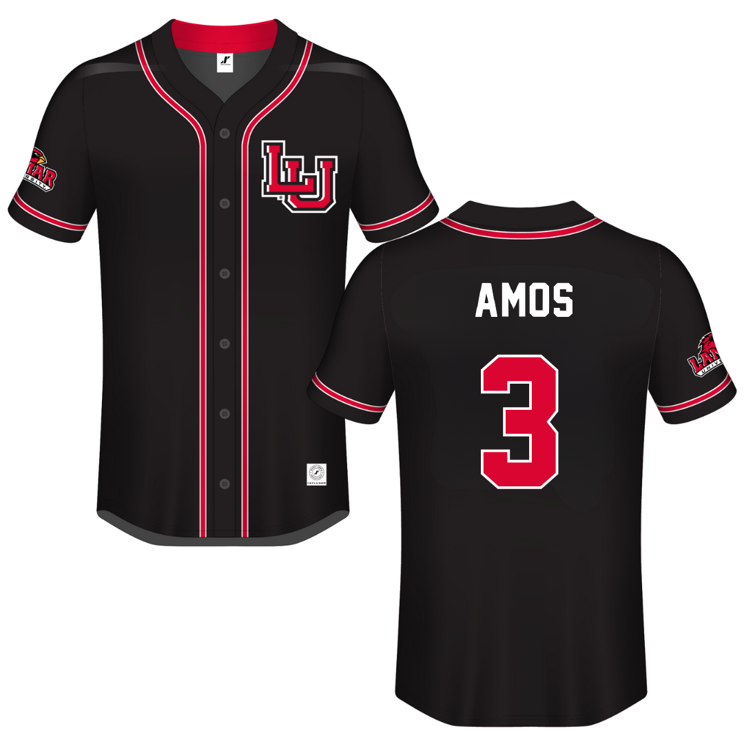 Lamar University Black Button-Down Jersey - #3 Kalie Amos