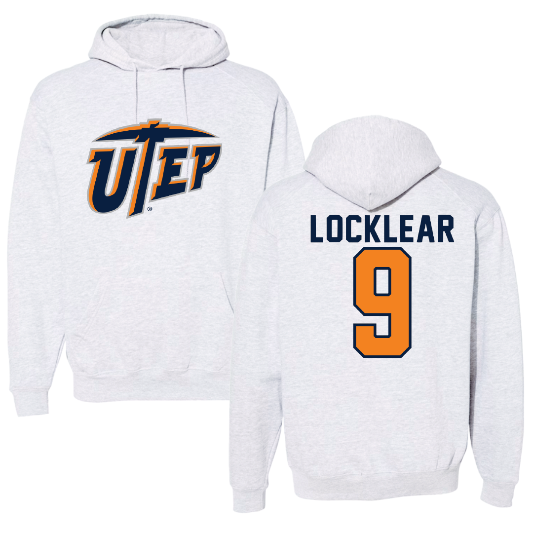 University of Texas at El Paso Football Gray Hoodie - #9 Skyler Locklear