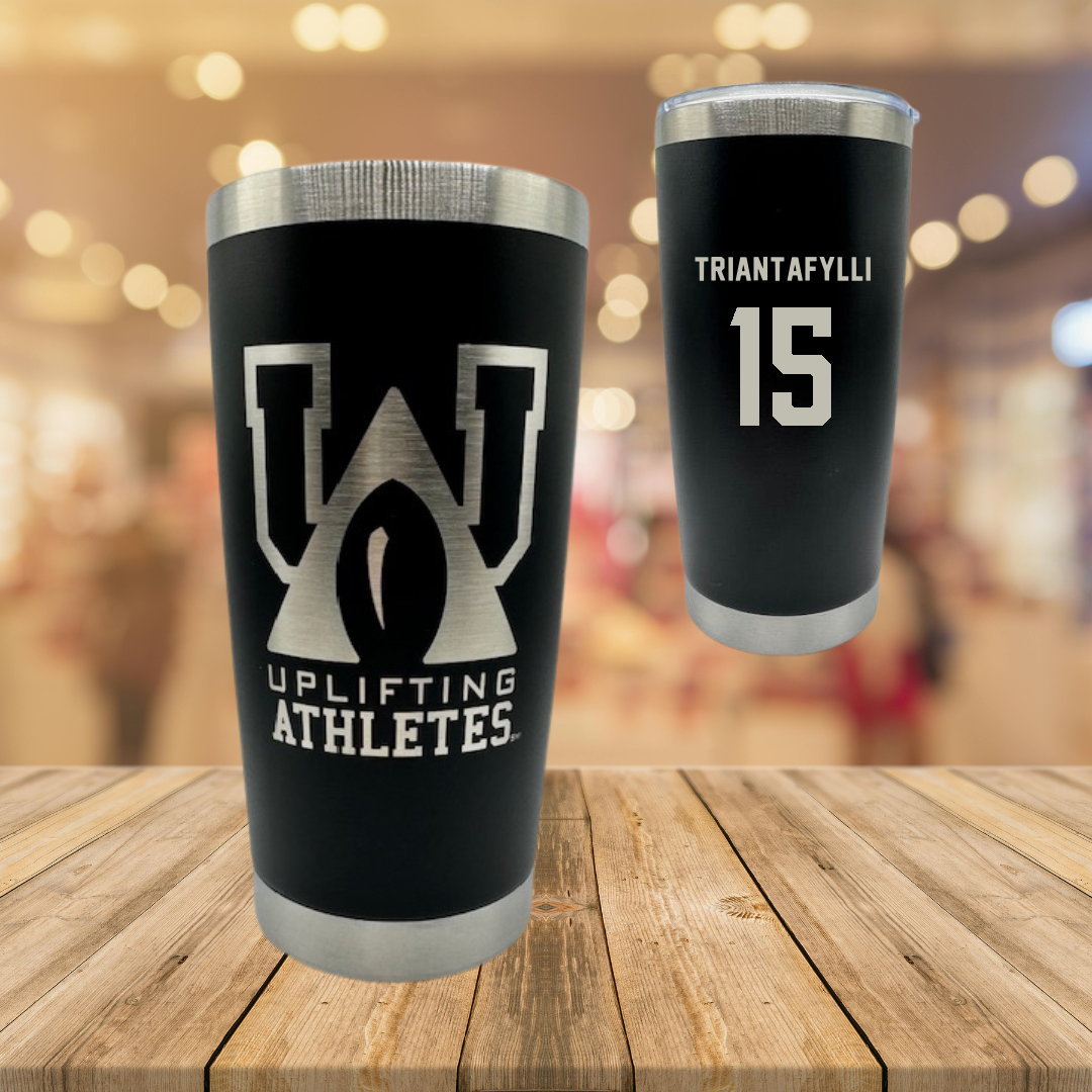 Syracuse University Basketball Black Uplifting Athletes Stainless Steel Tumbler - #15 Marilena Triantafylli
