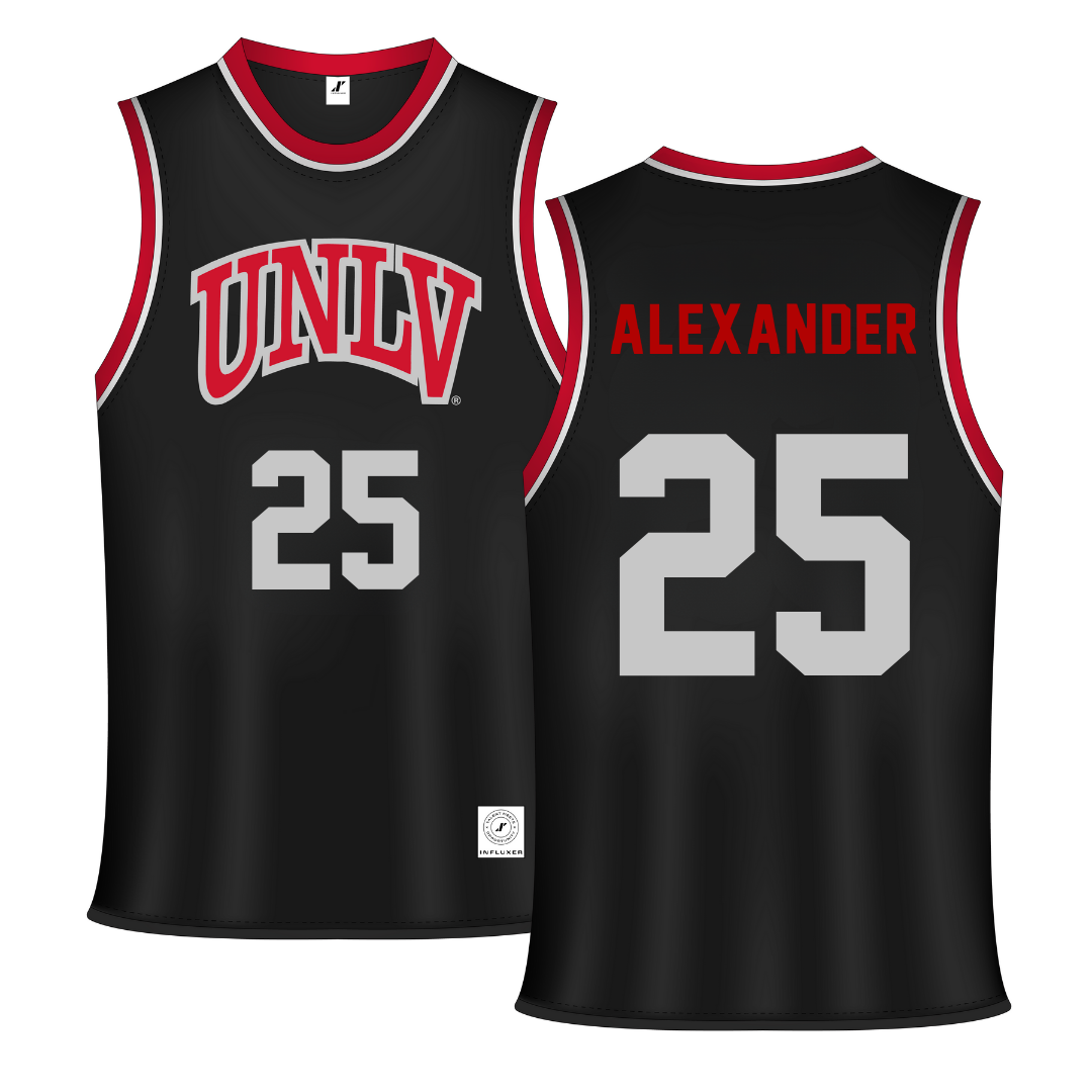 University of Nevada-Las Vegas Black Basketball Jersey - #25 Aaliyah Alexander