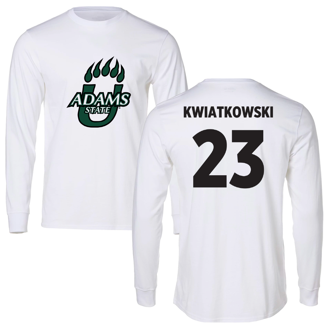 Adams State University Soccer White Performance Long Sleeve - #23 Hailey Kwiatkowski