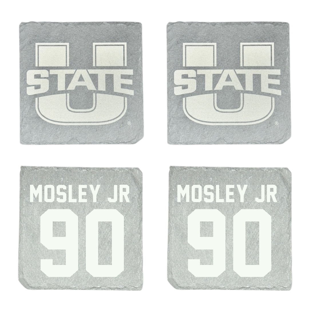 Utah State University Football Stone Coaster (4 Pack)  - #90 Clifton Mosley Jr