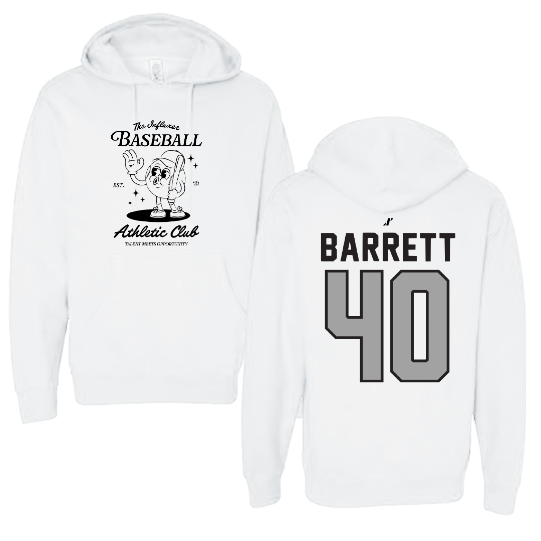 Baseball White Influxer Athletic Club Hoodie - #40 Ian Barrett