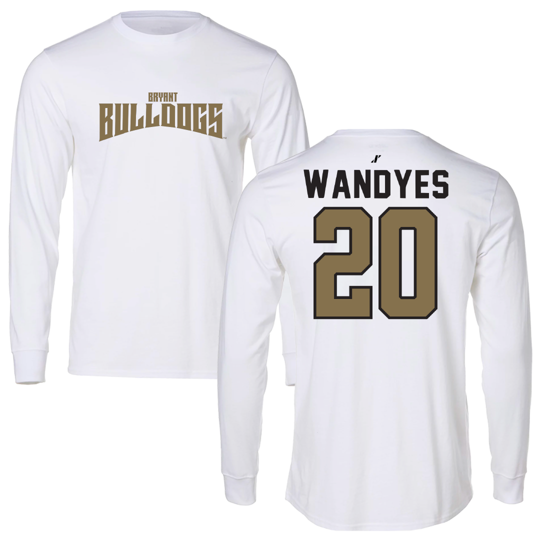 Bryant University Soccer White Classic Long Sleeve - #20 Kelsie Wandyes