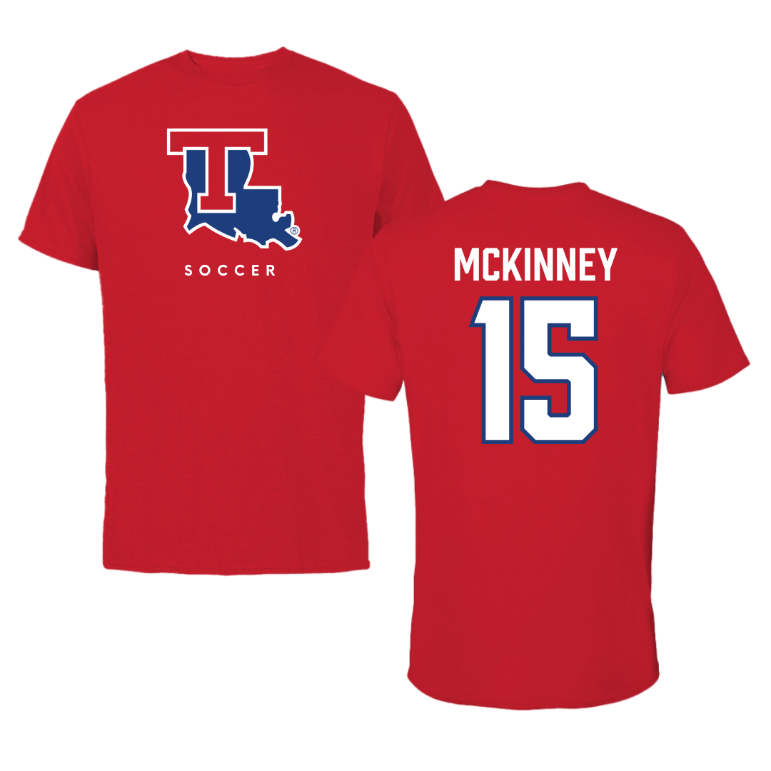 Louisiana Tech University Soccer Red Performance Tee - #15 Callie McKinney