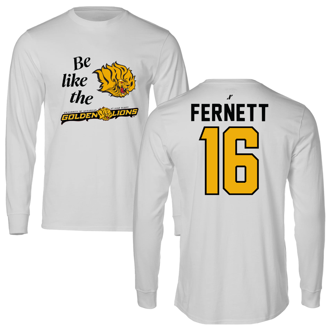 University of Arkansas-Pine Bluff Football Light Gray Be Like Us Performance Long Sleeve - #16 Allen Fernett