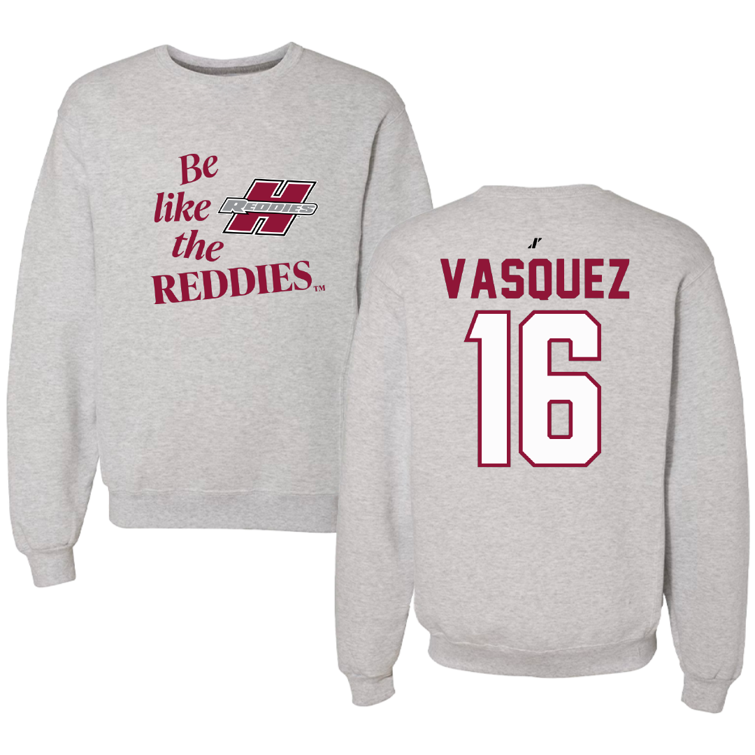 Henderson State University Baseball Light Gray Be Like Us Crewneck - #16 Julio Vasquez