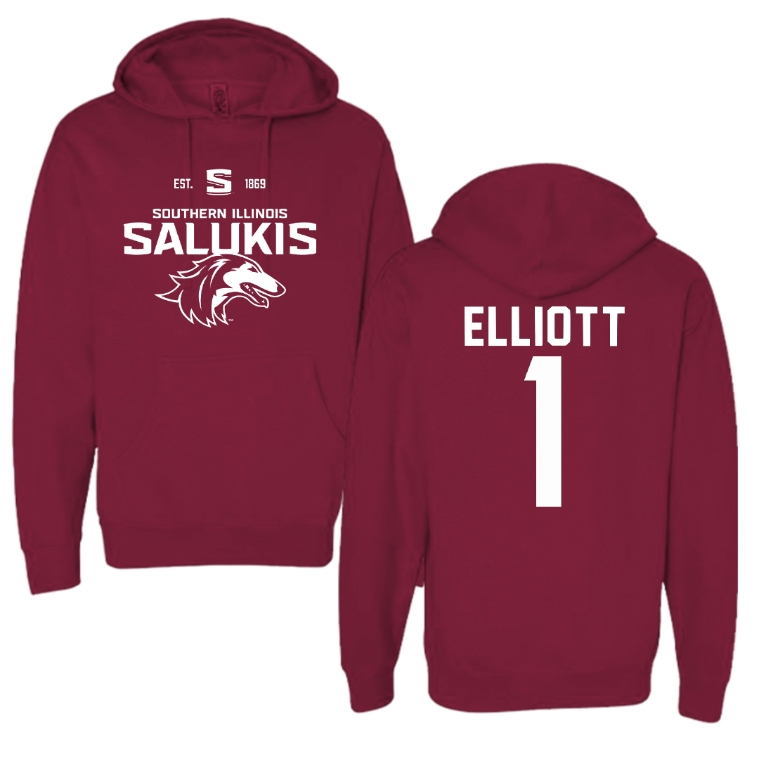 Southern Illinois University at Carbondale Football Maroon General Hoodie - #1 Romeir Elliott