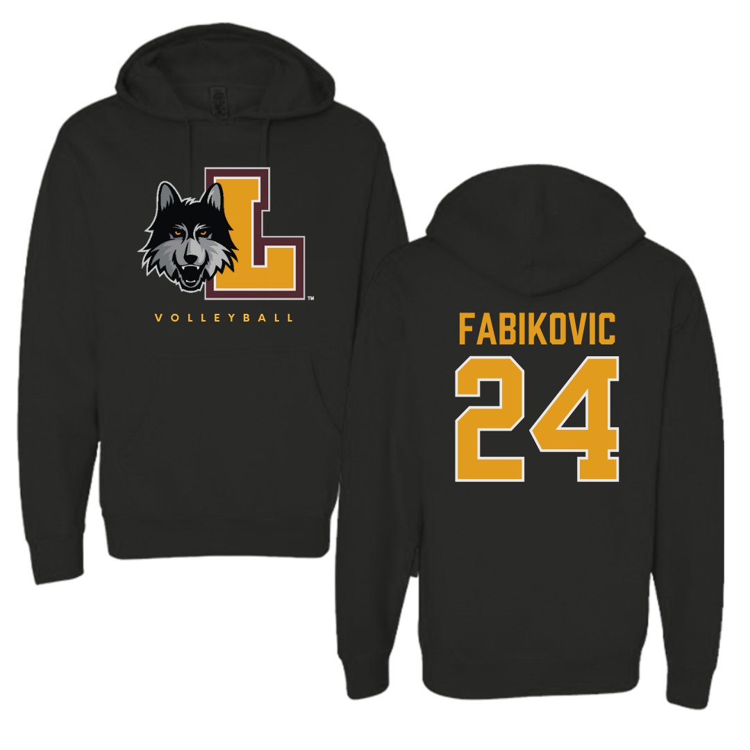 Loyola University-Chicago Volleyball Black Hoodie - #24 Daniel Fabikovic