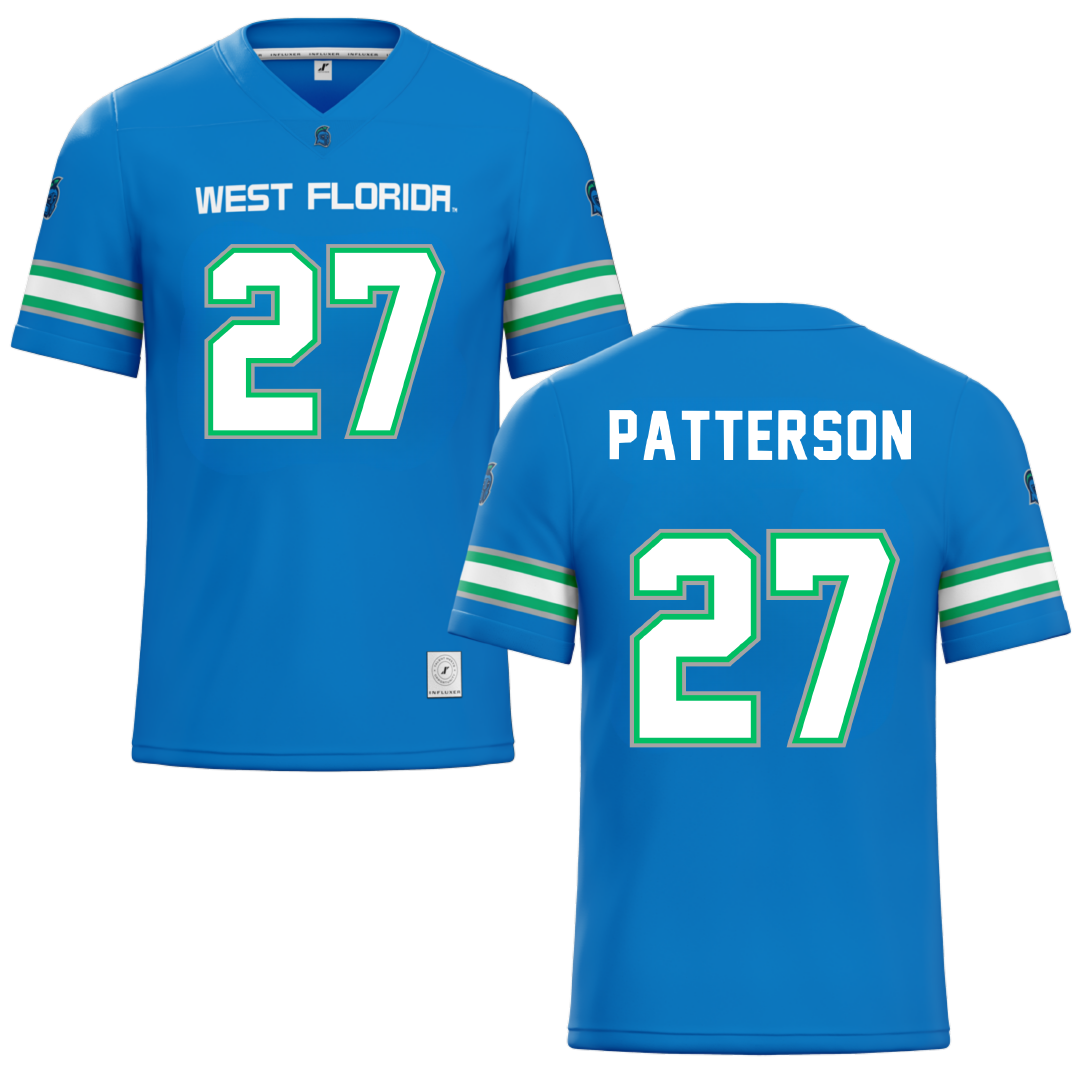 University of West Florida Blue Football Jersey - #27 Tyler Patterson