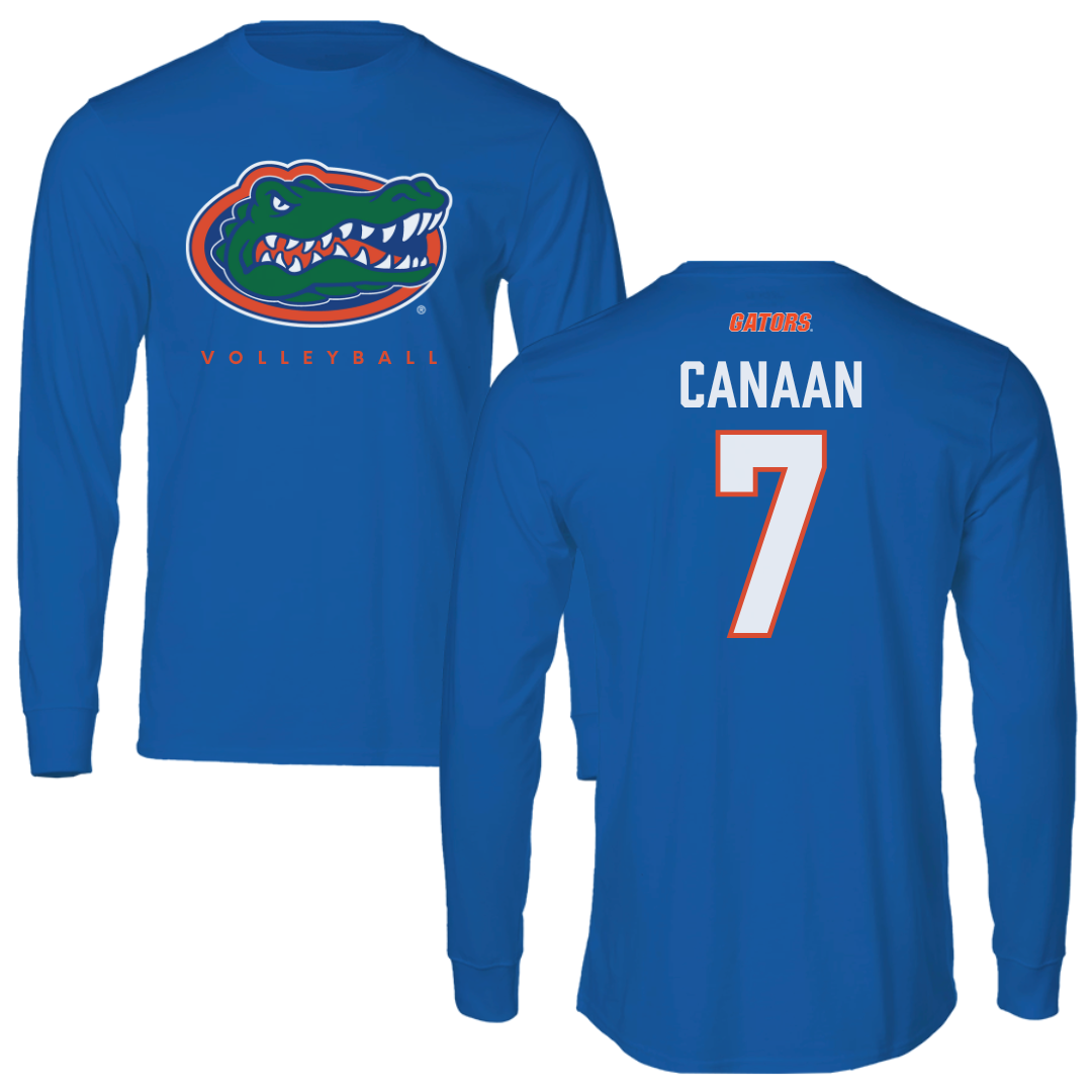 University of Florida Volleyball Blue Mascot Performance Long Sleeve - #7 Emily Canaan