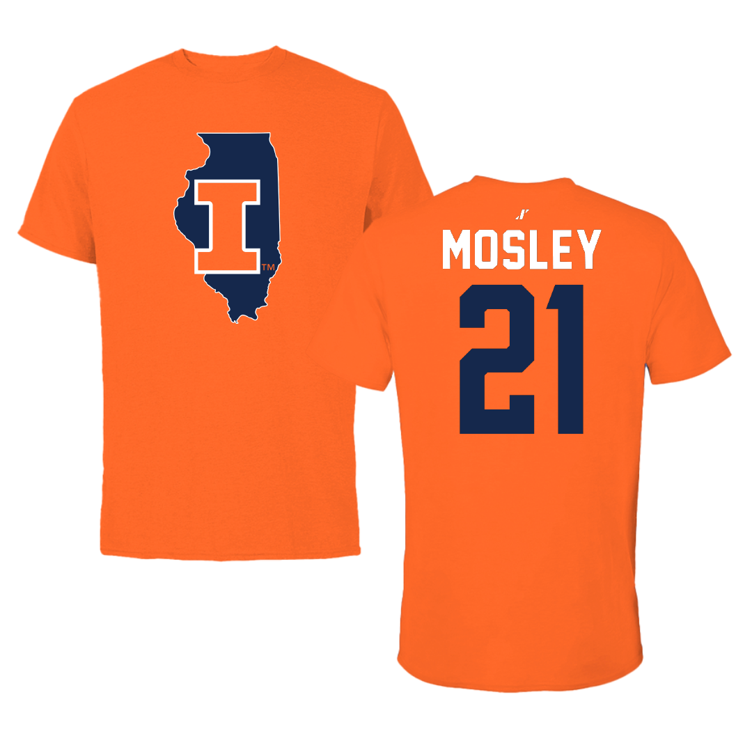 University of Illinois Softball Orange State Tee - #21 Delaney Mosley