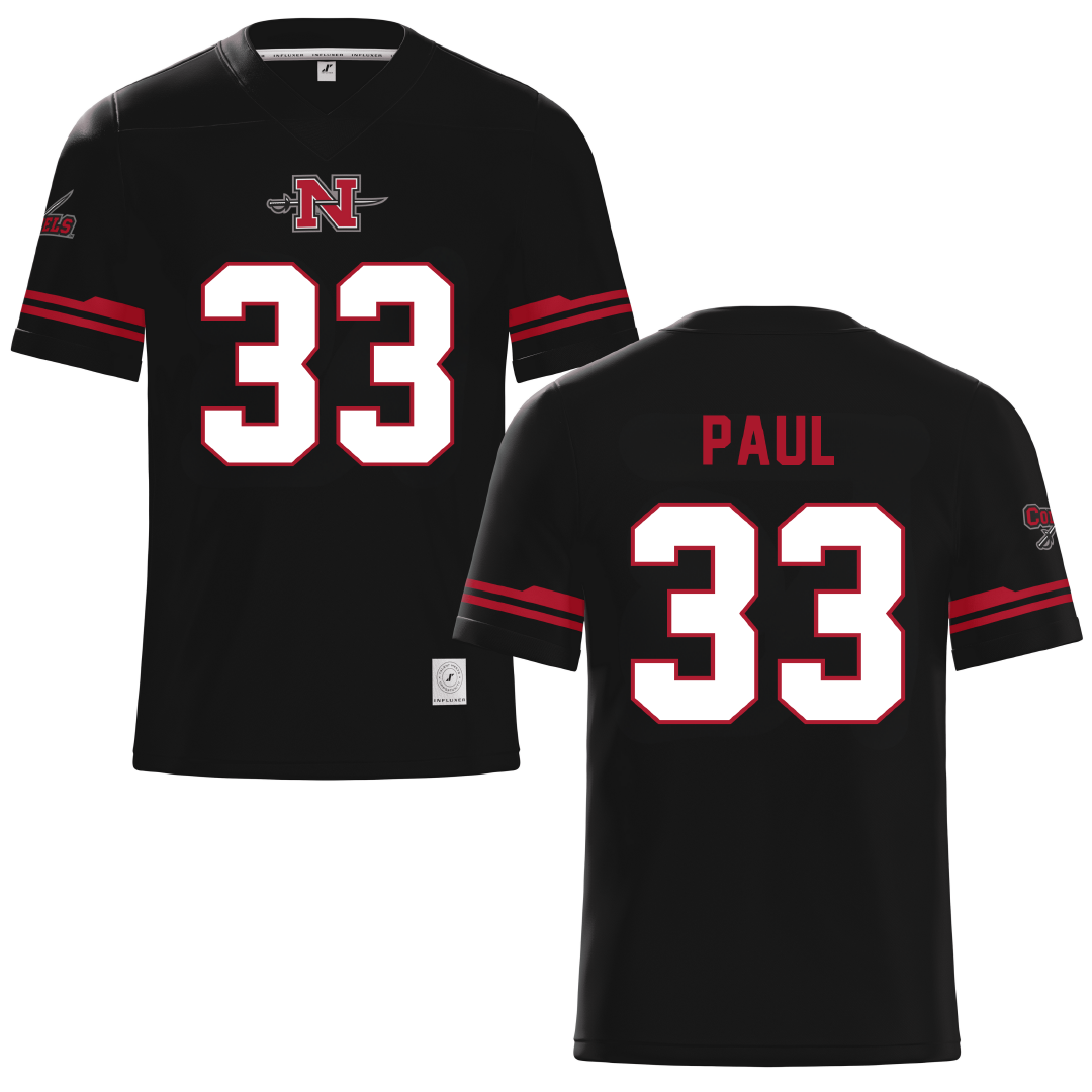 Nicholls State University Black Football Jersey - #33 Kyler Paul