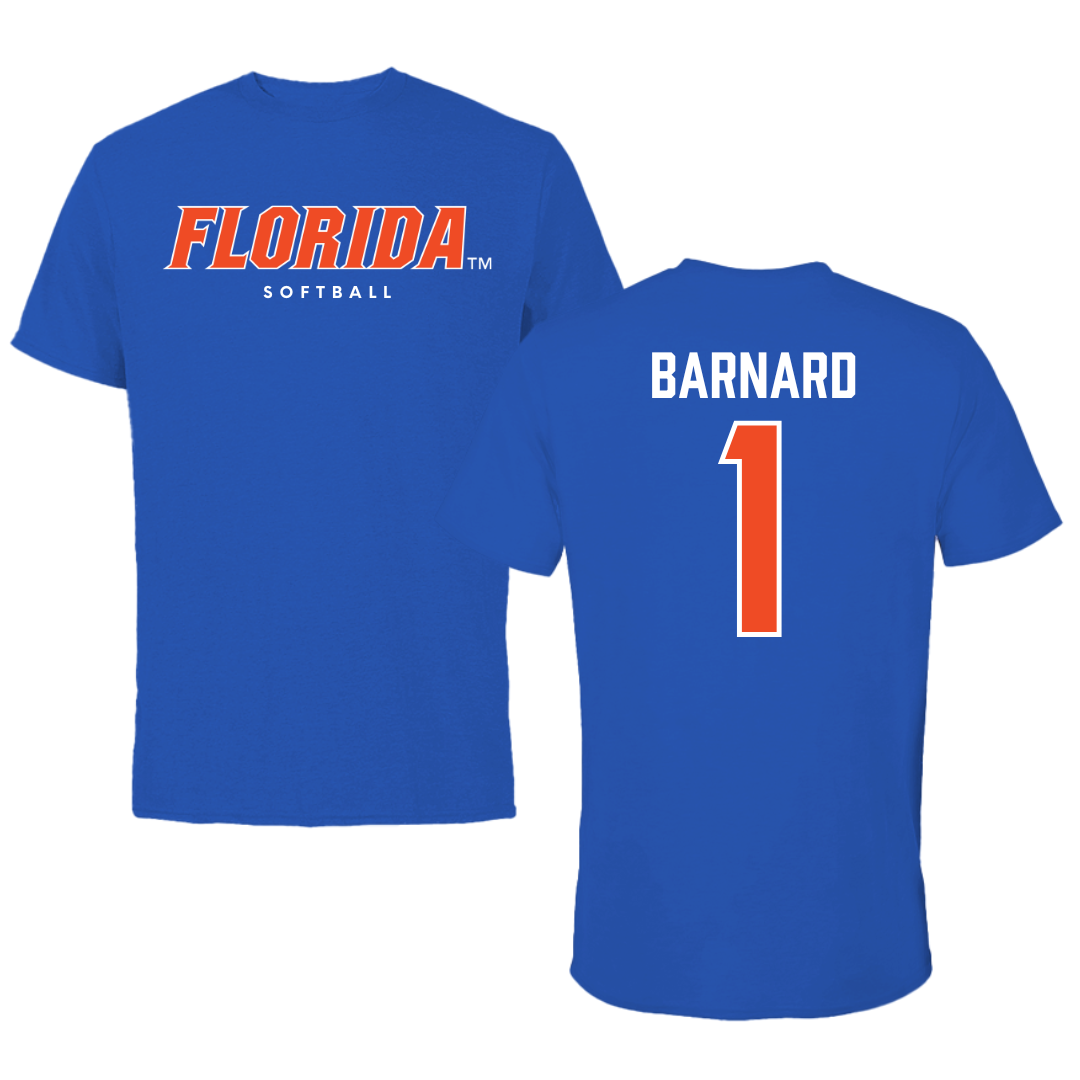 University of Florida Softball True Royal Florida Performance Tee - #1 Brooke Barnard
