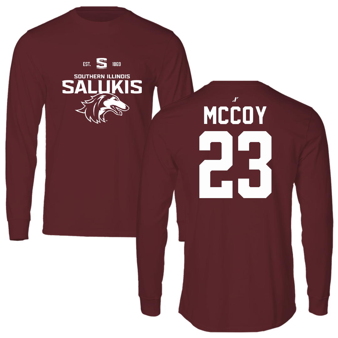 Southern Illinois University at Carbondale Baseball Maroon General Long Sleeve - #23 Jackson McCoy