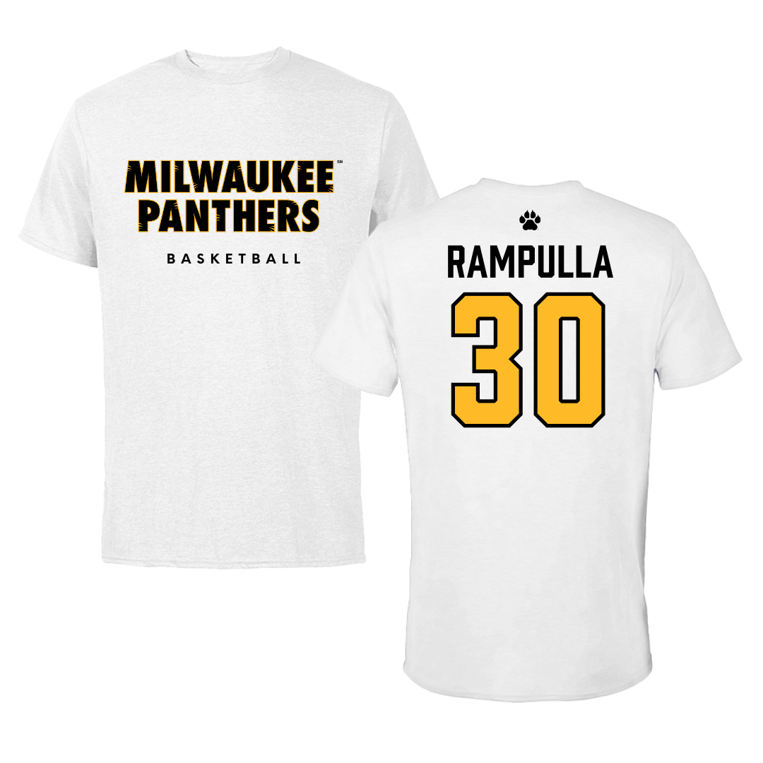 University of Wisconsin-Milwaukee Basketball White Tee - #30 Sophia Rampulla