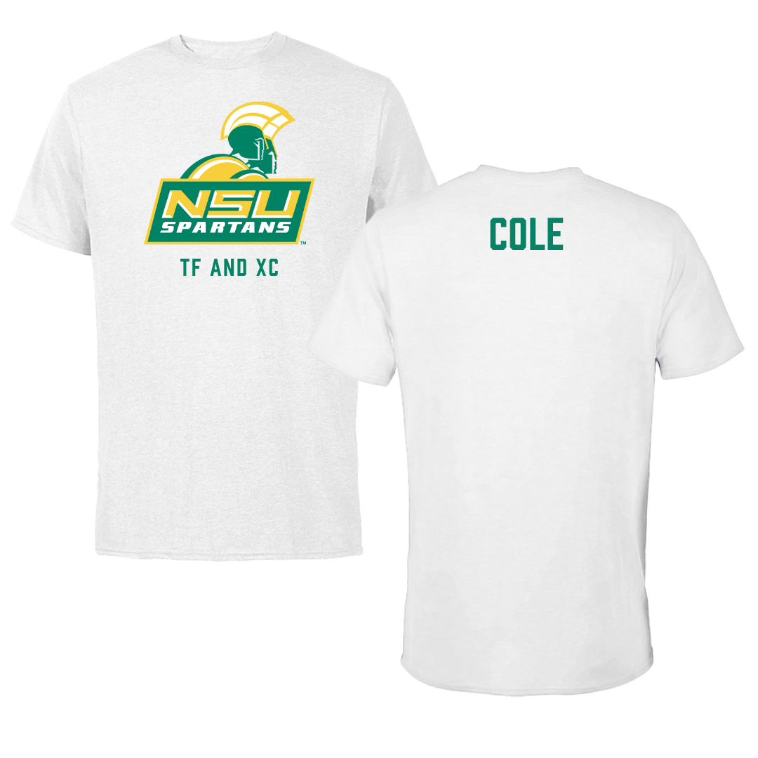 Norfolk State University TF and XC White Performance Tee - Kai Cole