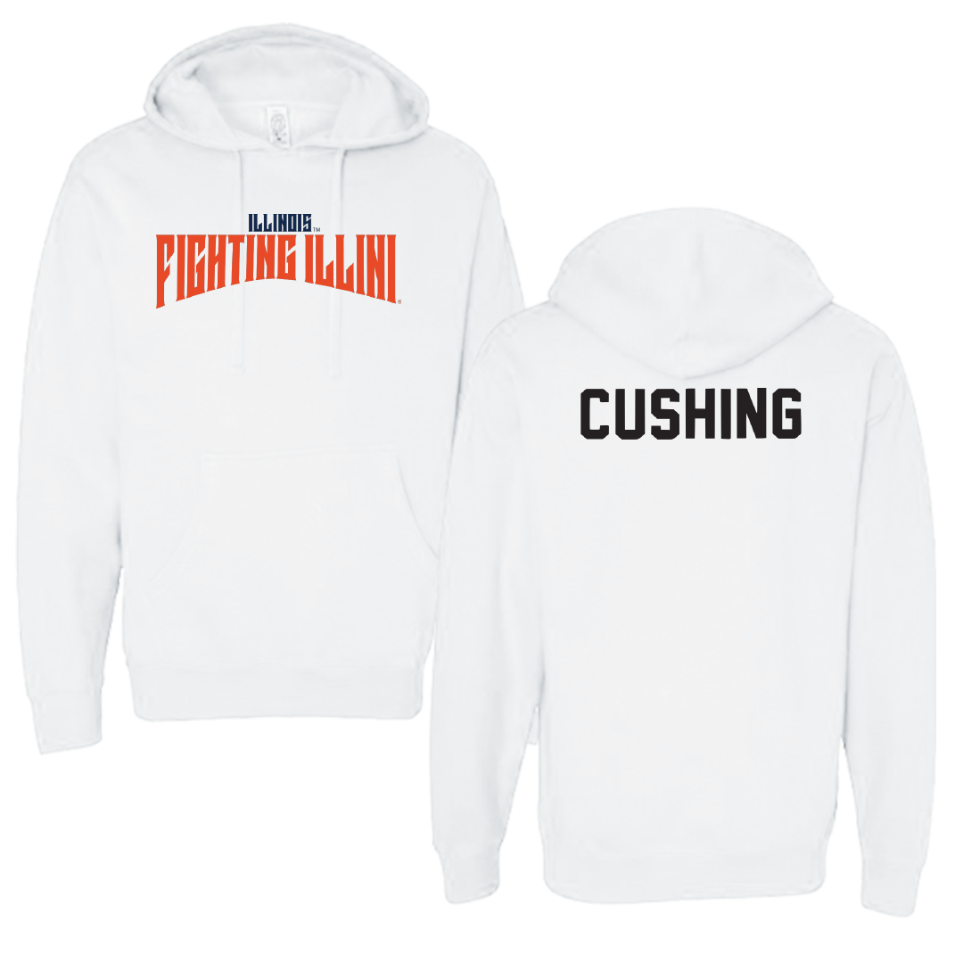 University of Illinois TF and XC White Classic Hoodie - Tyler Cushing