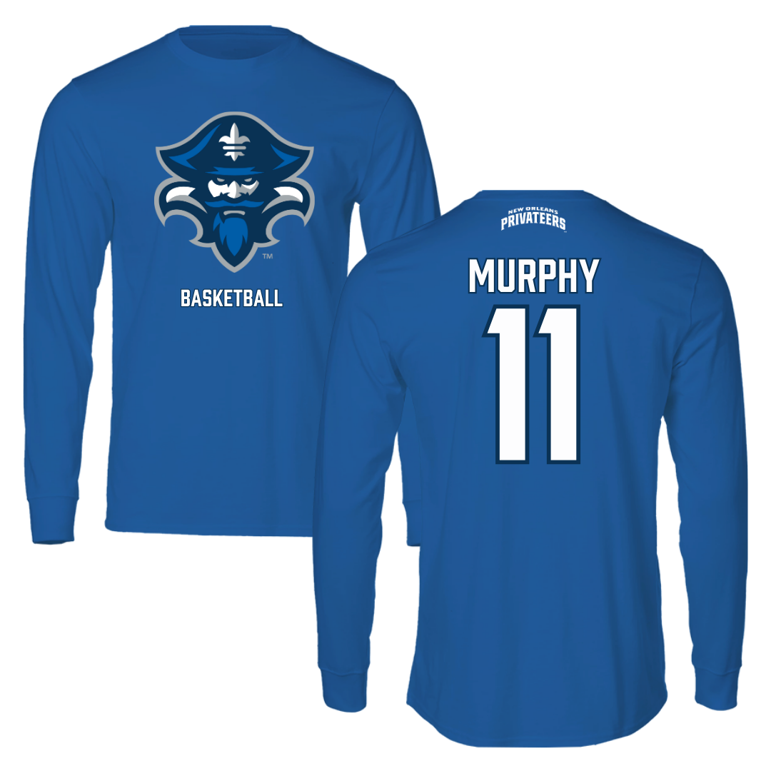 University of New Orleans Basketball Blue Long Sleeve - #11 Preston Murphy