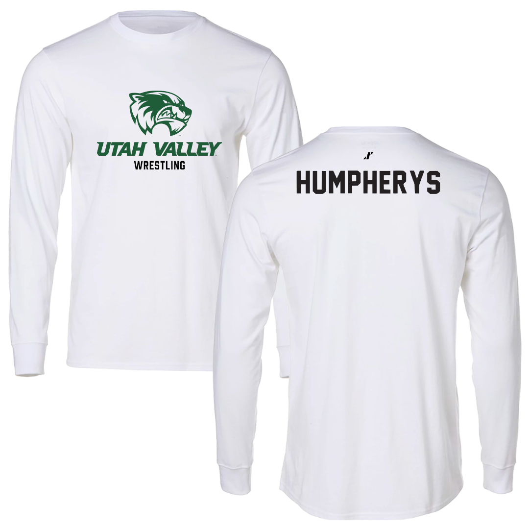 Utah Valley University Wrestling White Classic Long Sleeve - Tyson Humpherys