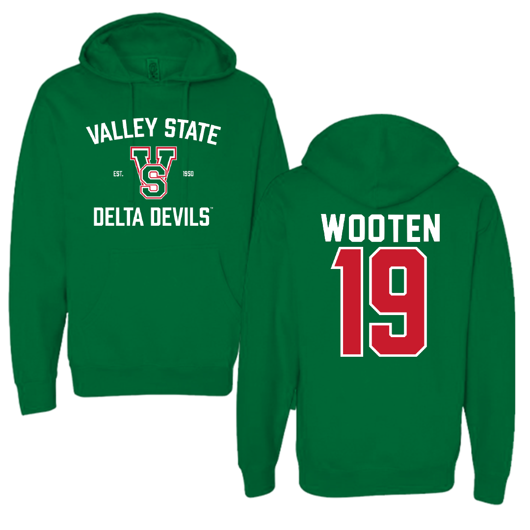 Mississippi Valley State University Volleyball Green General Hoodie - #19 Taylor Wooten