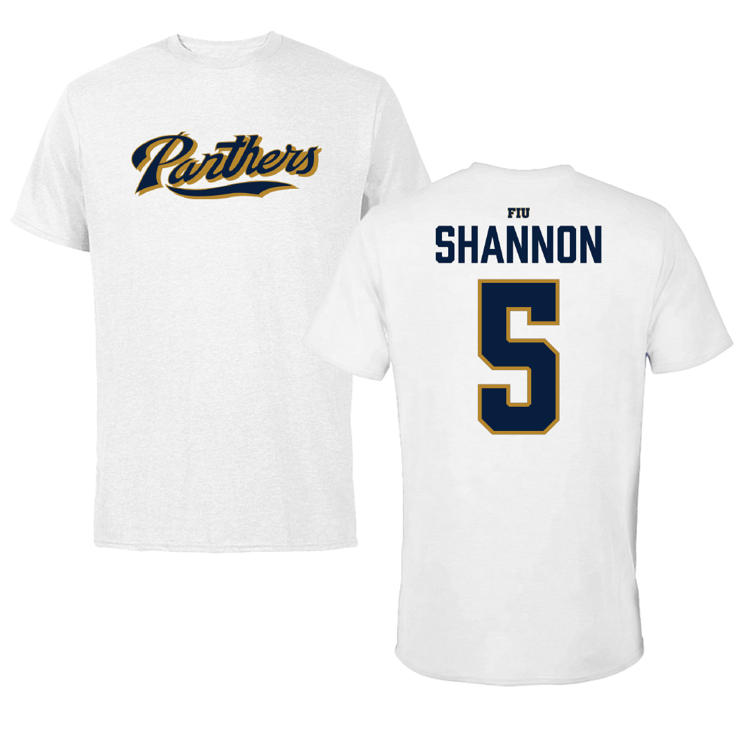 Florida International University Football White Performance Tee - #5 Steven Shannon