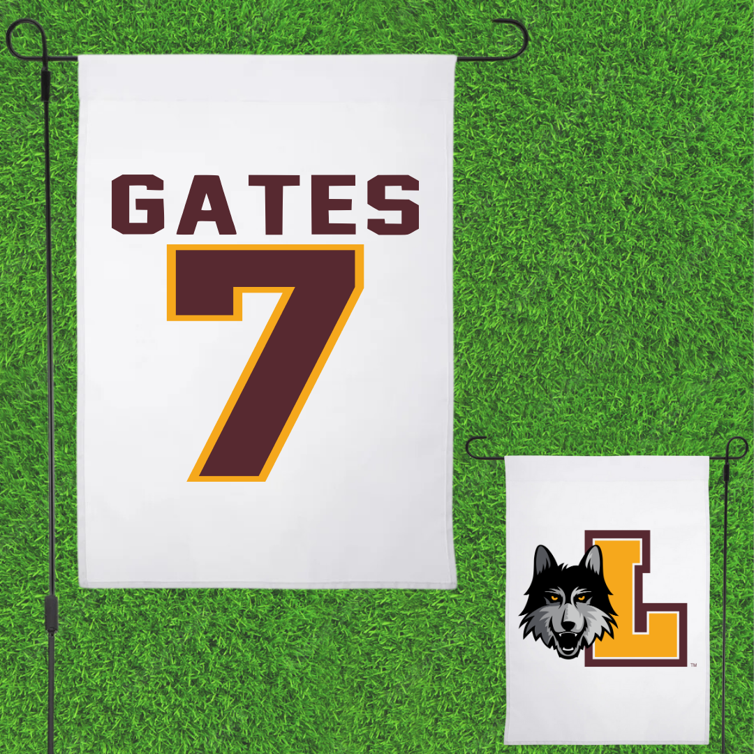 Loyola University-Chicago Soccer White Garden Flag - #7 John Gates