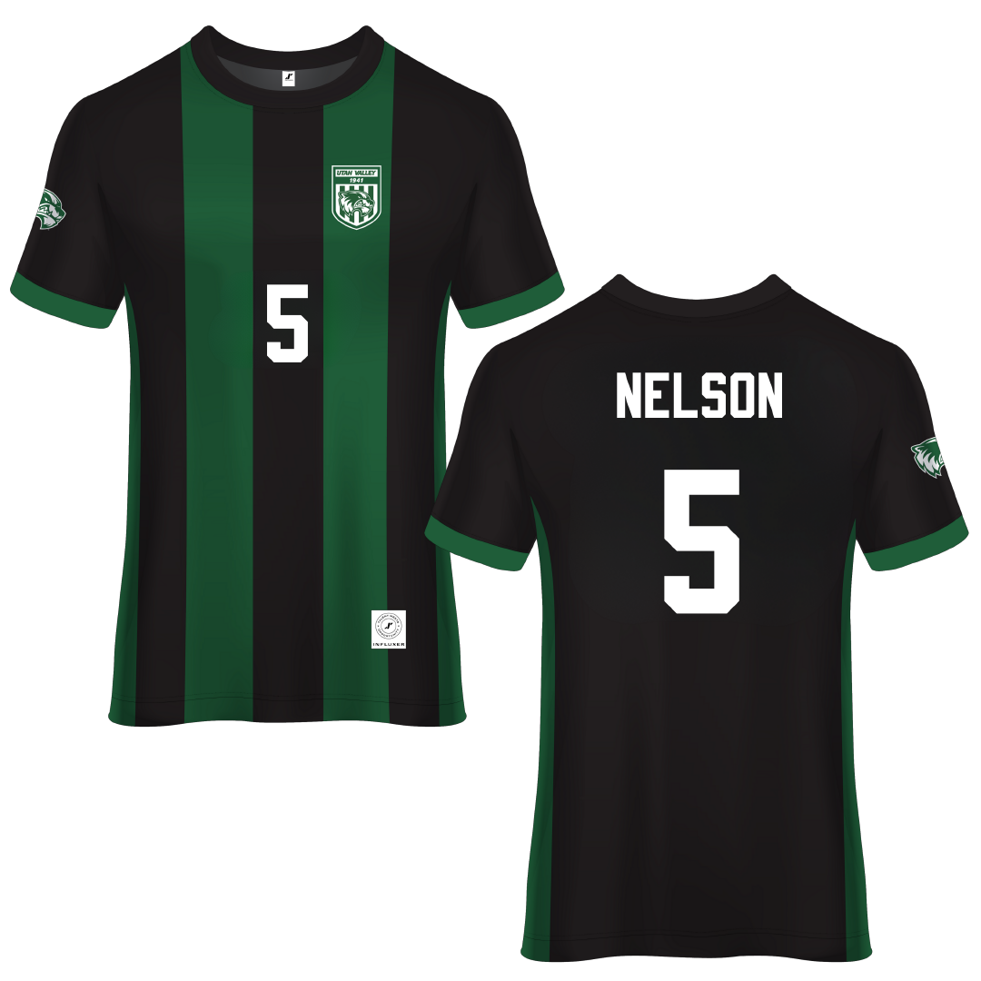 Utah Valley University Green Soccer Jersey - #5 Taylor Nelson
