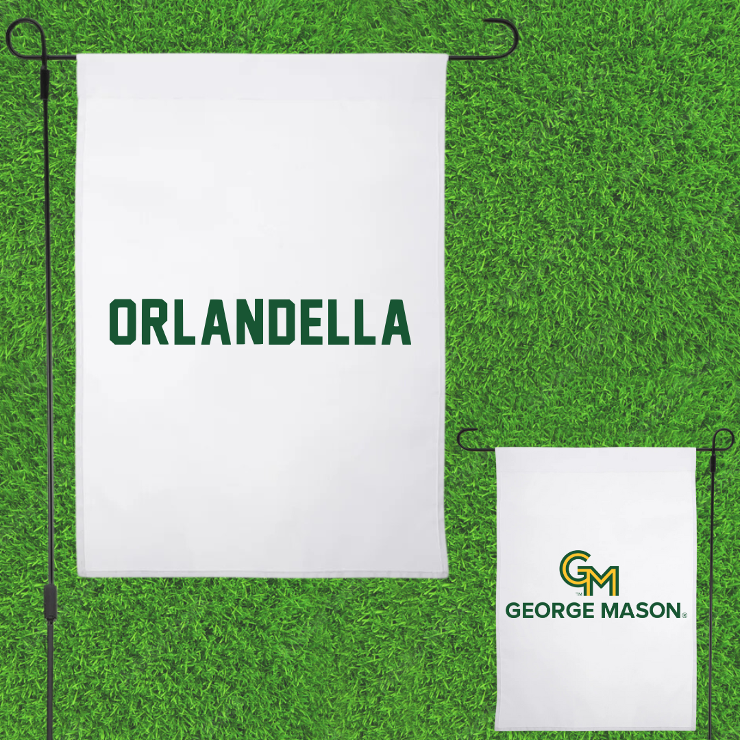George Mason University Rowing White Garden Flag - Cecilia Orlandella