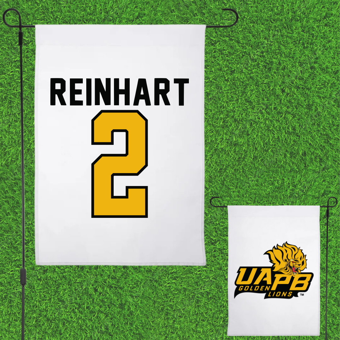 University of Arkansas-Pine Bluff Basketball White Garden Flag - #2 Zach Reinhart